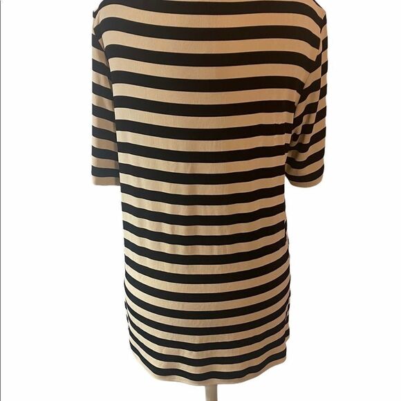 BCBG Max Azria Long Stripped Knit Stretch Top - Picture 11 of 16